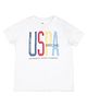 U.S. Polo Assn. Kids Cotton Knit Half Sleeves Brand Name Printed Tee - White