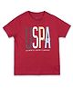 U.S. Polo Assn. Kids Cotton Knit Half Sleeves Brand Name Printed Tee - Red
