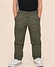 U.S. Polo Assn. Kids Cotton Woven Soild Trousers - Olive Green