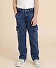 U.S. Polo Assn. Kids Cotton Woven Mild Washed Cargo Jeans - Dark Blue