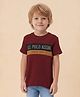 U.S. Polo Assn. Kids Cotton Knit Half Sleeves Brand Name Embroidered Tee - Dark Red