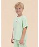 U.S. Polo Assn. Kids Cotton Knit Half Sleeves Brand Logo Patch Detailed Tee - Light Green