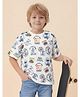 U.S. Polo Assn. Kids Cotton Knit Half Sleeves Nautical Theme Printed Tee - White