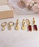 Jewelz Gold-Toned Combo Earrings Set for Women