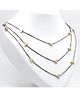 Aabacus Triangle Applique Detailed Layered Necklace - Golden