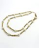Aabacus Pearl & Beads Embellished Adjustable Two Layered Necklace - Copper