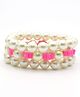 Aabacus Set Of 3 Pearl & Beads Detailed Bracelets - Pink