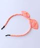 Aabacus Polka Dots Printed Hair Band - Peach