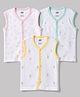 Zero Sinker Knit Sleeveless Jhablas With Animal Print Pack of 3 - Multicolor