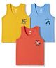 Zero Sinker Knit Sleeveless Printed Vests Pack of 3 - Multicolor