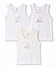 Zero Knitted Sleeveless Vests With Teddy Print Pack of 3 - Multicolor