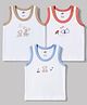 Zero Knitted Sleeveless Vests With Animal Print Pack of 3 - Multicolor