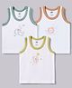Zero Knitted Sleeveless Vests With Animal Print Pack of 3 - Multicolor