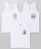 Zero Knitted Sleeveless Vests With Sports Print Pack of 3 - White
