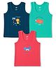 Zero Knitted Sleeveless Vests With Animal Print Pack of 3 - Multicolor