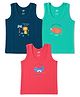 Zero Knitted Sleeveless Vests With Animal Print Pack of 3 - Multicolor