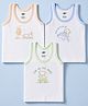 Zero Knitted Sleeveless Vests With Teddy Print Pack of 3 - Multicolor
