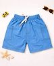 Googo Gaaga Cotton Woven Solid Shorts - Blue