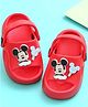 Yellow Bee Disney Featuring Mickey Mouse Applique Detailed Slingback Sandals - Red