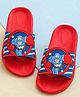 Yellow Bee Marvel Featuring Captain America Designed Sliders - Red