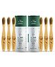 Velura Kid's Toothbrush Pack of 6-Tiny Teeth | for Healthy Gums & Teeth | Baby's Oral Care with 100% biodegradable and compostable bamboo handle and bristles |Dentist trusted