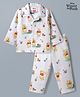 Babyhug Disney Poplin Woven Full Sleeves Co-Ords Shirt & Pyjama Night Suit with Winnie the Pooh - White