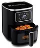 Wonderchef Platinum Plus Digital Air Fryer | 5L With Window & Light 1450W | Fry, Bake, Grill, Roast | 7 Pre-set Options | French Fries, Tikkis, Grilled Veggies, Muffins -Black| Non-stick Basket