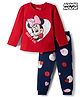 Babyhug Disney Single Jersey Knit Full Sleeves Pyjama Night Suit with Minnie Mouse Graphics - Multicolour