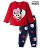 Babyhug Disney Single Jersey Knit Full Sleeves Pyjama Night Suit with Minnie Mouse Graphics - Multicolour