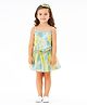 Tilism Cotton Knit Sleeveless Floral Printed Top & Skirt Set - Multi Colour