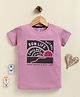 Biskid Sinker Knit Half Sleeves Sun Life & Chill Out Text Printed Tee  - Onion