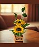 The Better Home Sunflower Artificial Plant with Pot (35cm) | Yellow Decorative Plant | Living Room & Tabletop Decor | Artificial Plants for Decoration | Small Artificial Plant with Pot