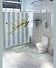 The Better Home Shower Curtain & Bathmat 3 Pcs Set|Creative Vibrant Coloured Polyster Curtain Sets with Non-Slip Bath mats for Bathroom|Easy-Slide Curtains|Quick Dry,Soft Mats (Yellow Tree Branch)