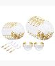 Thermador Pack of 20 Melamin Dinner Set Orange White | Dinner Set for Gift Crockery Set for Gift Melamine Dinner Set | Includes 20 Plates and Bowls | Multi-Use for Home and Events | Stylish Design