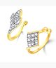 Yellow Chimes A5 Grade American Diamond Traditional Gold Plated Without Piercing Combo Nose Pins for Women & Girls