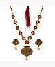 Yelow Chimes Antique Traditional Pearl Kundan German Oxidized Gold Plated Necklace with Earrings for Women