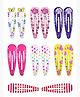 Kairangi Hair Clips for Girls Kids Hair Clip Hair Accessories for Girls Baby's 14 Pcs Printed Multicolor Snap Hair Clips Tic Tac Clips Hairclips for kids Baby Teens & Toddlers