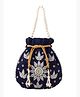 Yellow Chimes Potli Bags for Ladies | Traditional Potli Handbags for Women | Pearl Beaded Wristlet Handmade Embroidery Worked Potli Bag | Ideal for Parties Weddings or Traditional Events