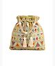 Yellow Chimes Potli Bags For Weddings | Traditional Potli Handbags For Women | Ethnic Wristlet Handmade Embroidery Worked Potli Bag | Ideal For Parties Weddings Or Traditional Events, Multi