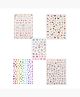 Yellow Chimes Self-Adhesive Nail Stickers for Women and Girls - 5 Sheets Mixed Design DIY Nail Art Decals - Manicure Decorations
