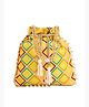 Yellow Chimes Potli Bags for Ladies for Weddings | Traditional Yellow Potli Handbags for Women | Handmade Wristlet Embroidery Worked Potli Bag | Ideal for Parties Weddings or Traditional Events
