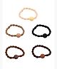 Yellow Chimes Multicolor Scrunchies for Women - 5 Pcs Satin Scrunchie Set - Rubber Bands - Ponytail Holders - Hair Ties for Women and Girls