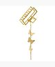 Yellow Chimes Hair Clip For Women Gold Toned Cluthers Long Hair Claw Clip With Hanging Butterfly Charm Hair Clutch For Women and Girls