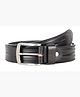 THE CLOWNFISH Men's Genuine Leather Belt with Textured/Embossed Design-Olive Black (Size-32 inches)