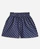 Campana 100% Cotton Woven Heart Printed Shorts - Navy Blue