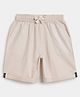 Campana Cotton Lycra Woven Solid Shorts - Beige