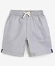 Campana Cotton Lycra Woven Solid Shorts - Light Grey