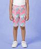 Kaboosh Knit Sea Shell Printed Shorts - Coral Pink & Aqua