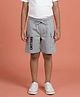 Kaboosh Cotton Knit Cozy Critters Text Printed Cargo Style Shorts - Steel Grey