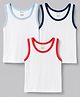 OHMS Single Jersey Knit Sleeveless Solid Vests Pack of 3 - Multicolor